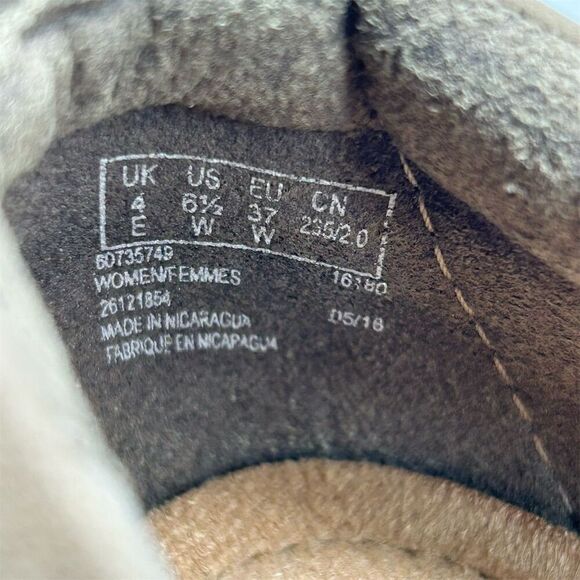 Clarks Women's Beige Leather Ankle Strap Flats Size 6.5W Casual Shoes Round Toe - Picture 11 of 11